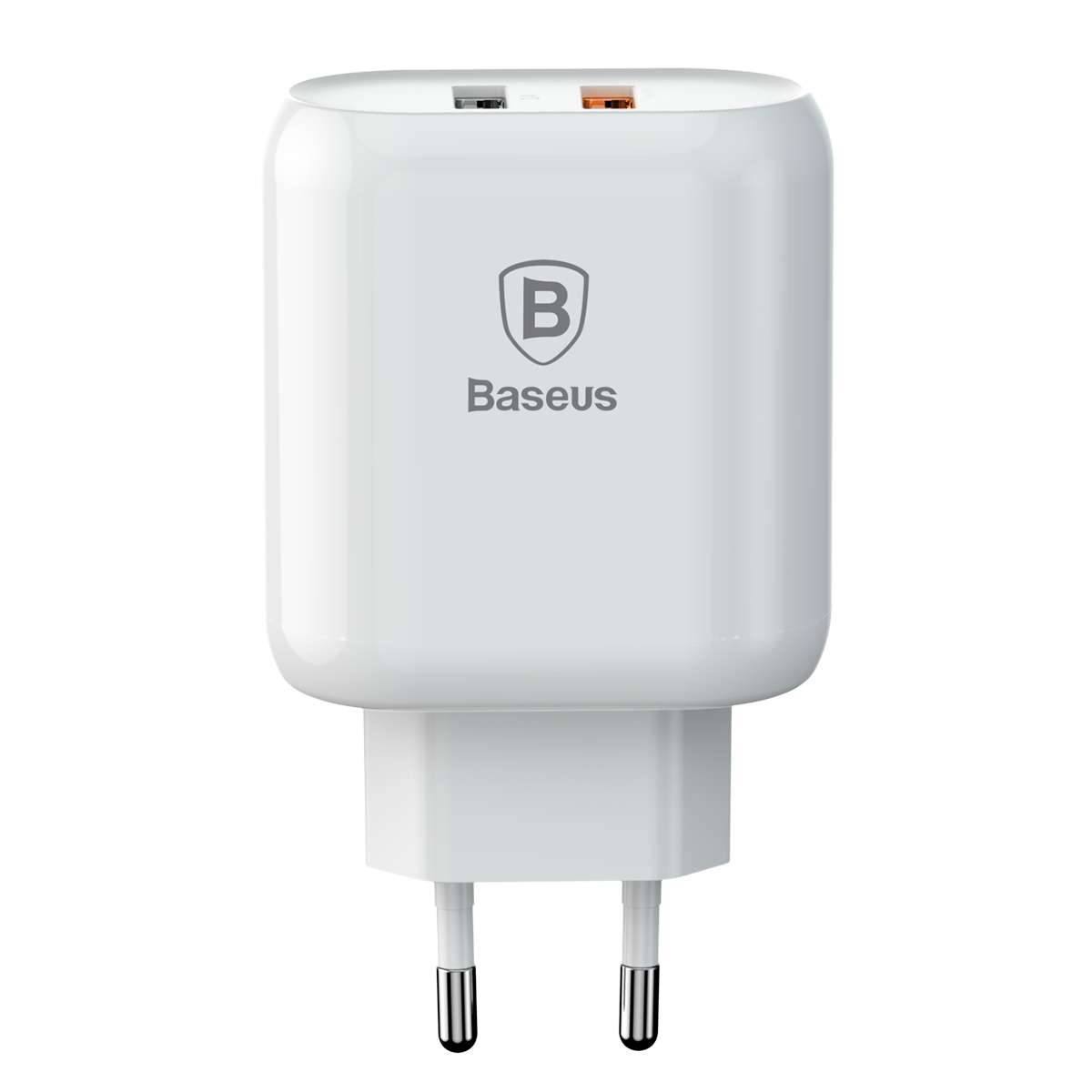 Baseus iPhoneiPad USB lader QC 2,0 X2 (23W totalt Baseus iPhoneiPad USB lader Mackabler.no fra Baseus