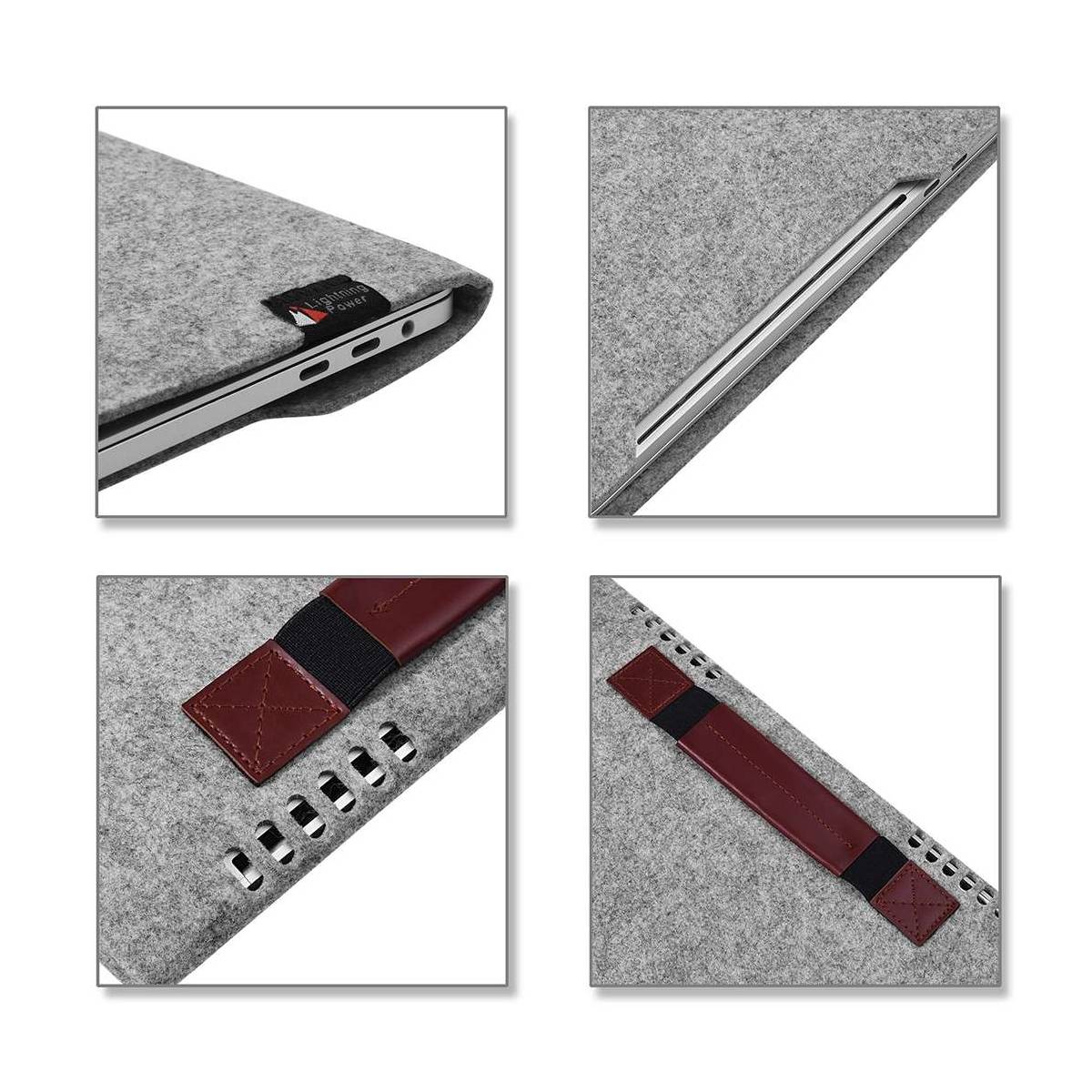 Enkel filt veske til MacBook Pro 13 lys grå Mackabler.no Enkel filt veske til MacBook Pro 13 lys grå Mackabler.no