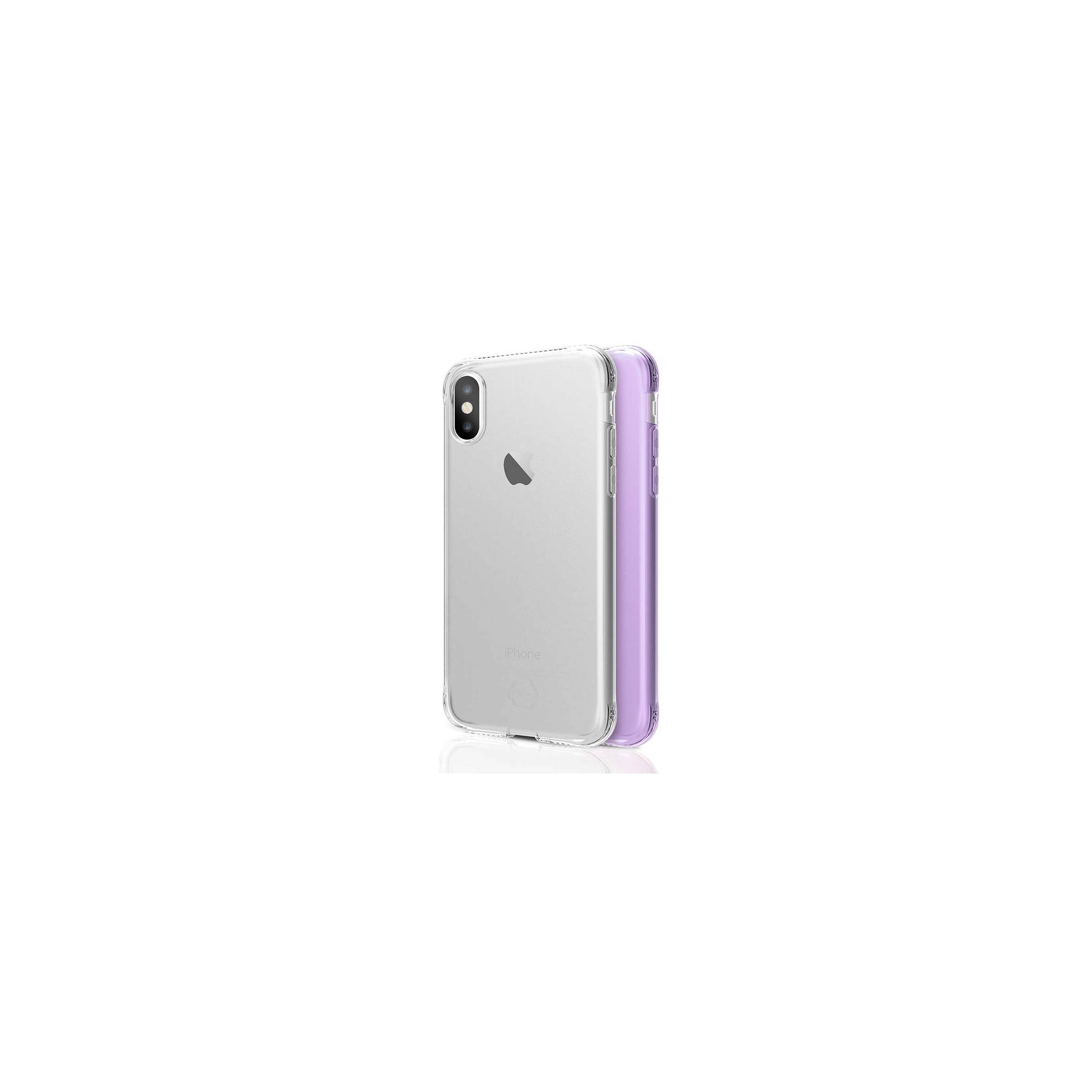 Bilde av Itskins Slim Silikon Protect Gel Iphone X/xs Deksel Dobbel 2x Pakke, Farge Klar & Lyse Lilla