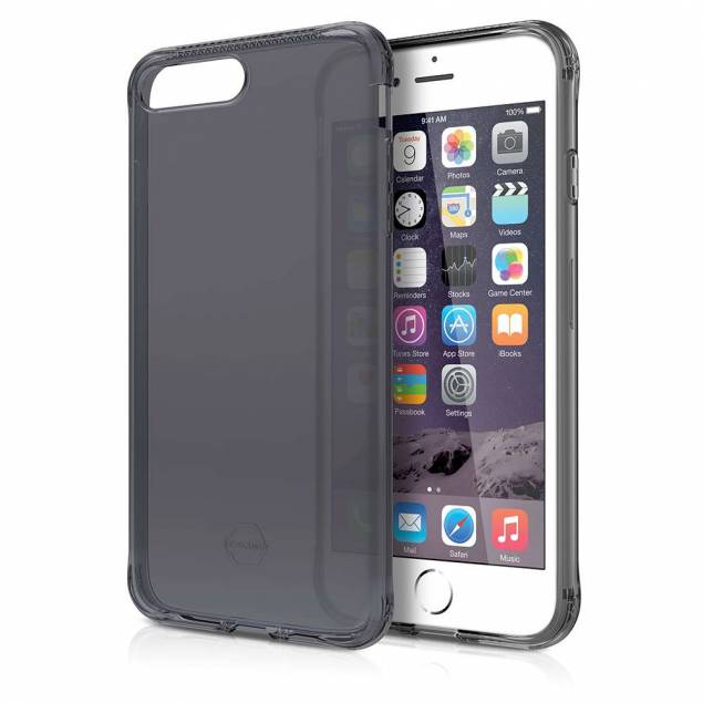 ITSKINS gel deksel iPhone 6/7/8 pluss gjennomsiktig svart
