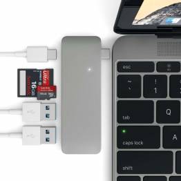  Satechi USB-C pass through USB hub-3-i-1-hub. Kompatibel med nye MacBook, det charge!