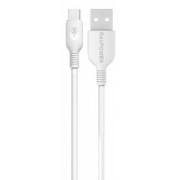 RAVPower Kevlar Micro-USB kabel 0,9m hvid