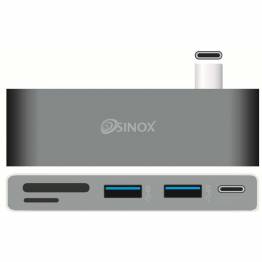 Sinox iMedia USB-C 5-in-1 hub SD, MicroSD, USB og USB-C hun