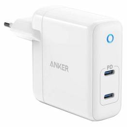 Anker Mackabler.no Anker PowerPort 2 Rask Vegglader 2 x USB, 24W Svart