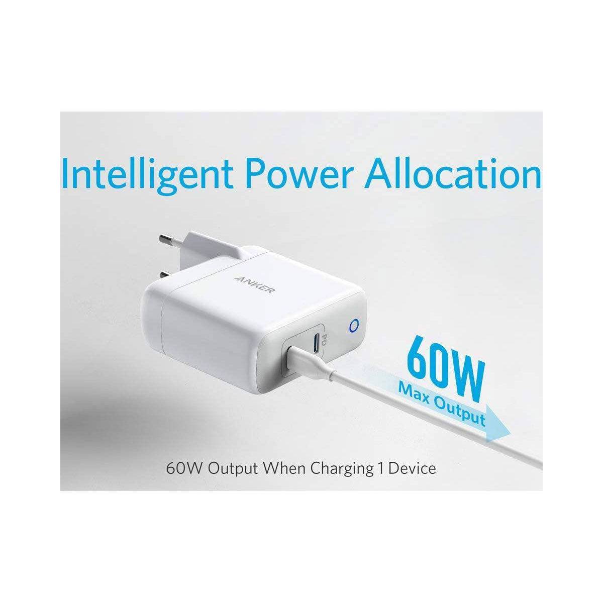 Anker PowerPort Atom PD2 60W USB C oplader Mackabler.no Anker PowerPort PD+2 | På lager | Billig