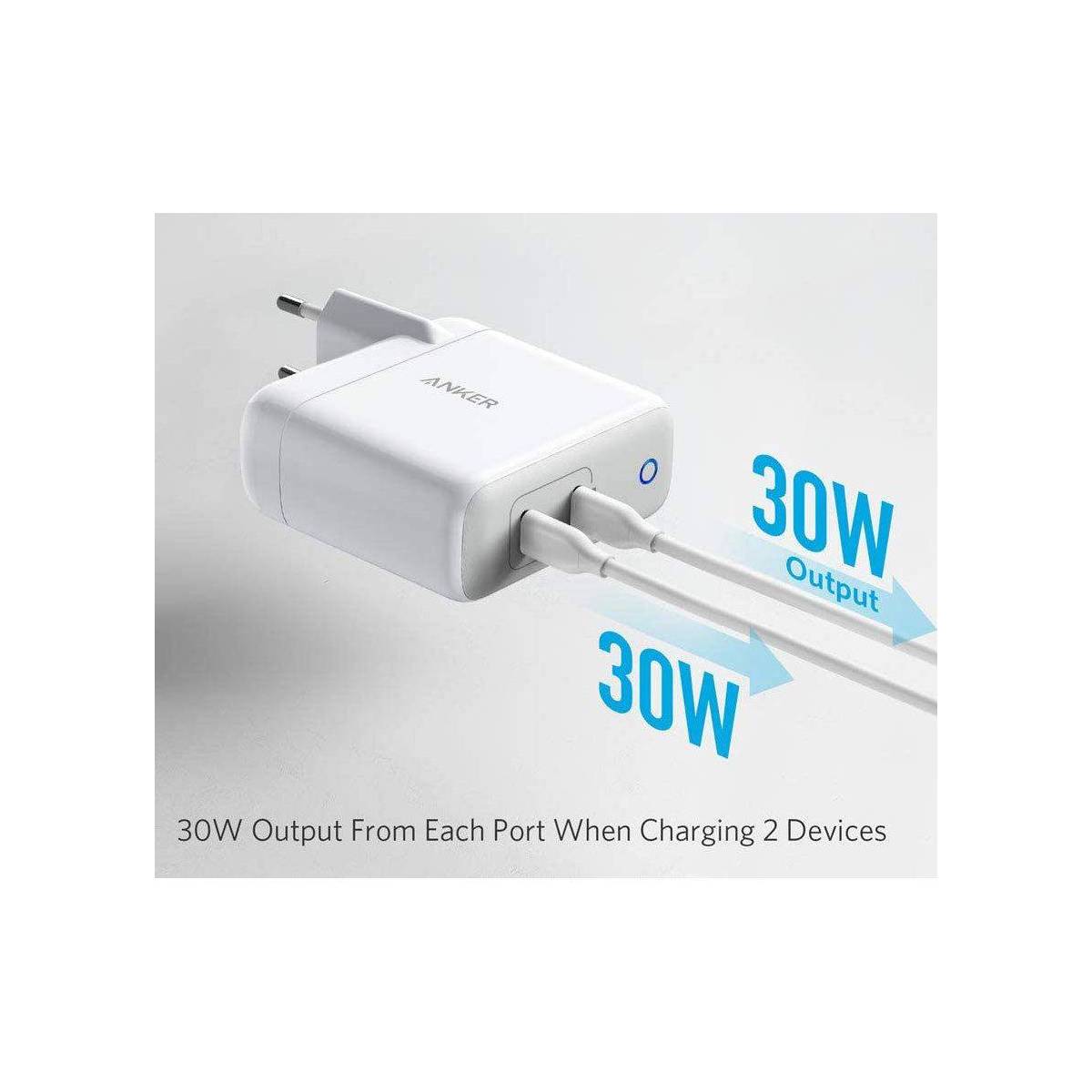 Anker PowerPort Atom PD2 60W USB C oplader Mackabler.no Anker PowerPort PD+2 | På lager | Billig