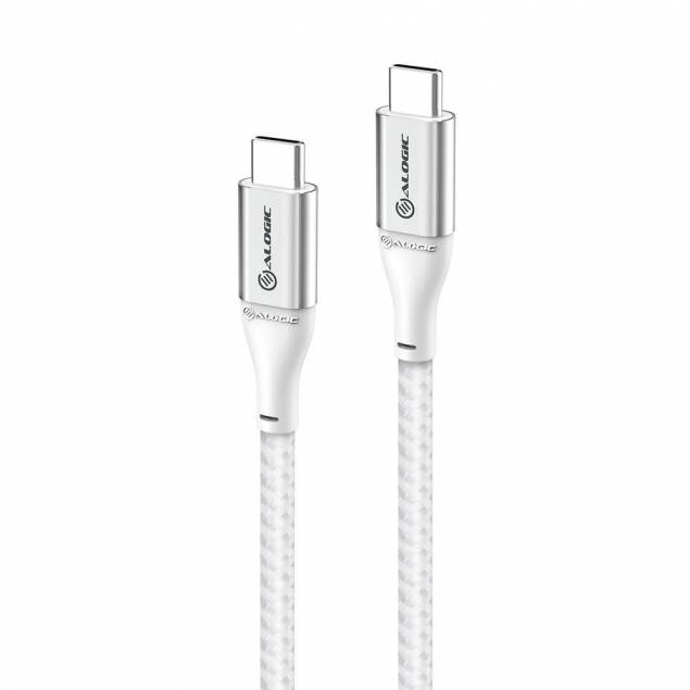 ALOGIC Ultra USB-C oplader kabel 5A/480Mbps Silver 0,3m / 1,5m / 3m