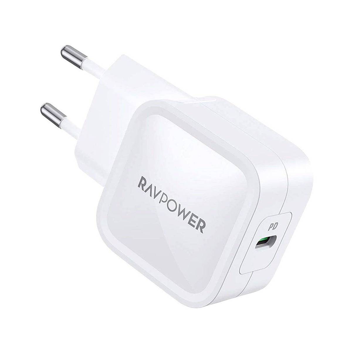 RAVPower Pioneer 30W reiselader med USB C utløp Mackabler Official Apple iPad Air 2019 18W USB C Fast Charger White