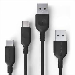 RAVPower 2 x USB-A til USB-C 2.0 kabel (0