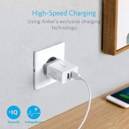  Anker PowerPort 2 USB Charger and Micro USB cable