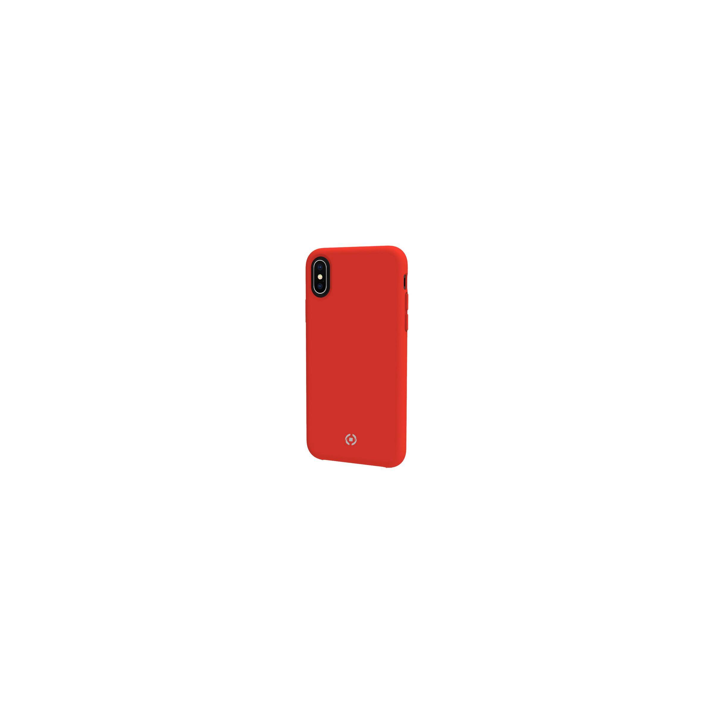 Bilde av Celly Feeling Iphone X/xs Silikone Cover, Rød