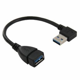  USB forlengelseskabel med sprekk 20 cm svart