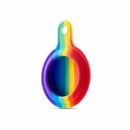  AirTag holder for nøkkelring i silikon i Rainbow