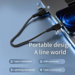  WiWU Platinum USB / USB-C for Lightning og USB-C datakabel 60W - 1,2m
