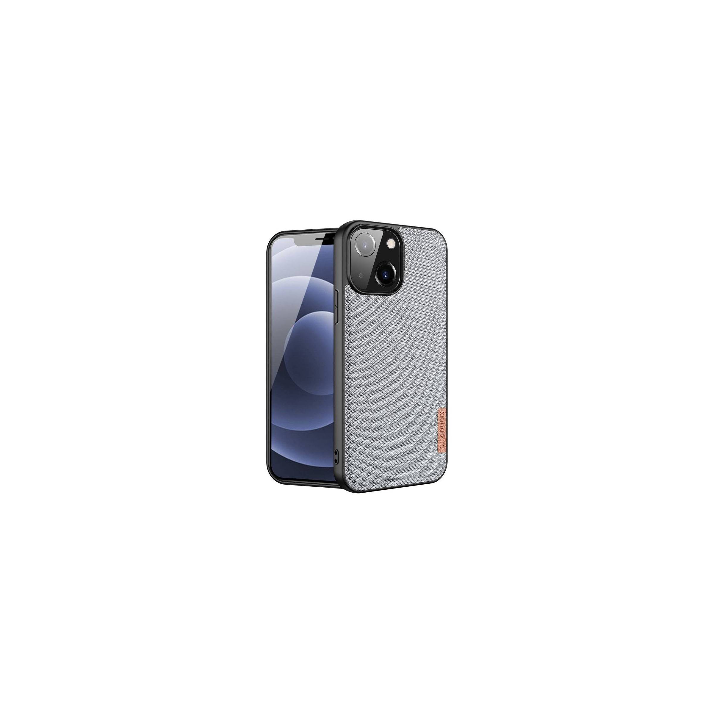 DUX DUCIS Fino iPhone 13 mini 5,4″ deksel med vevd overflate – grå