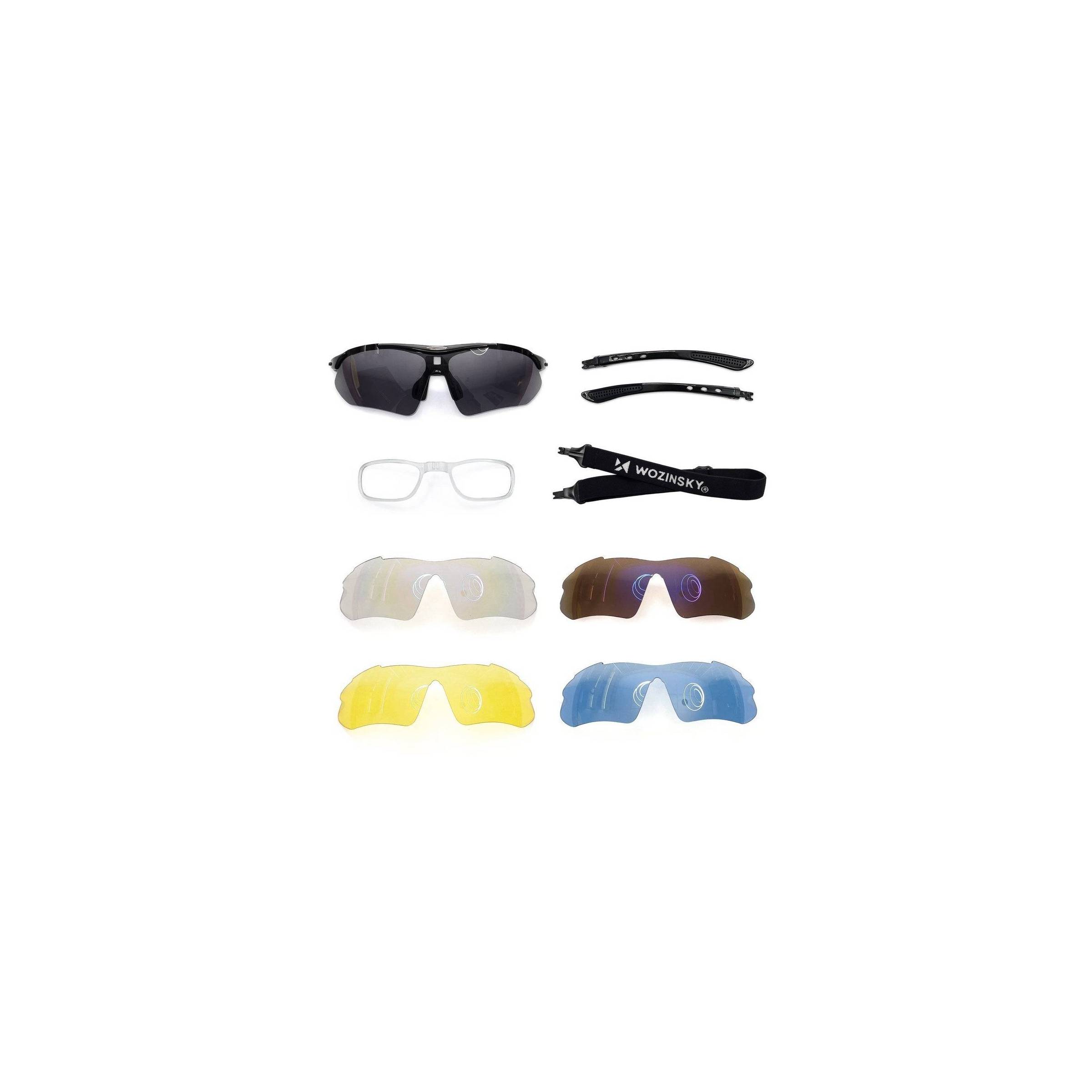 Bilde av Wozinsky Sykkelbriller Med 5 Briller, Snor Og Nakkestropp I Etui