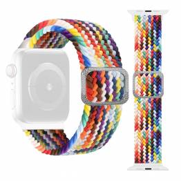 Apple Watch justerbar elastisk flettet stropp 38/40 mm - Rainbow