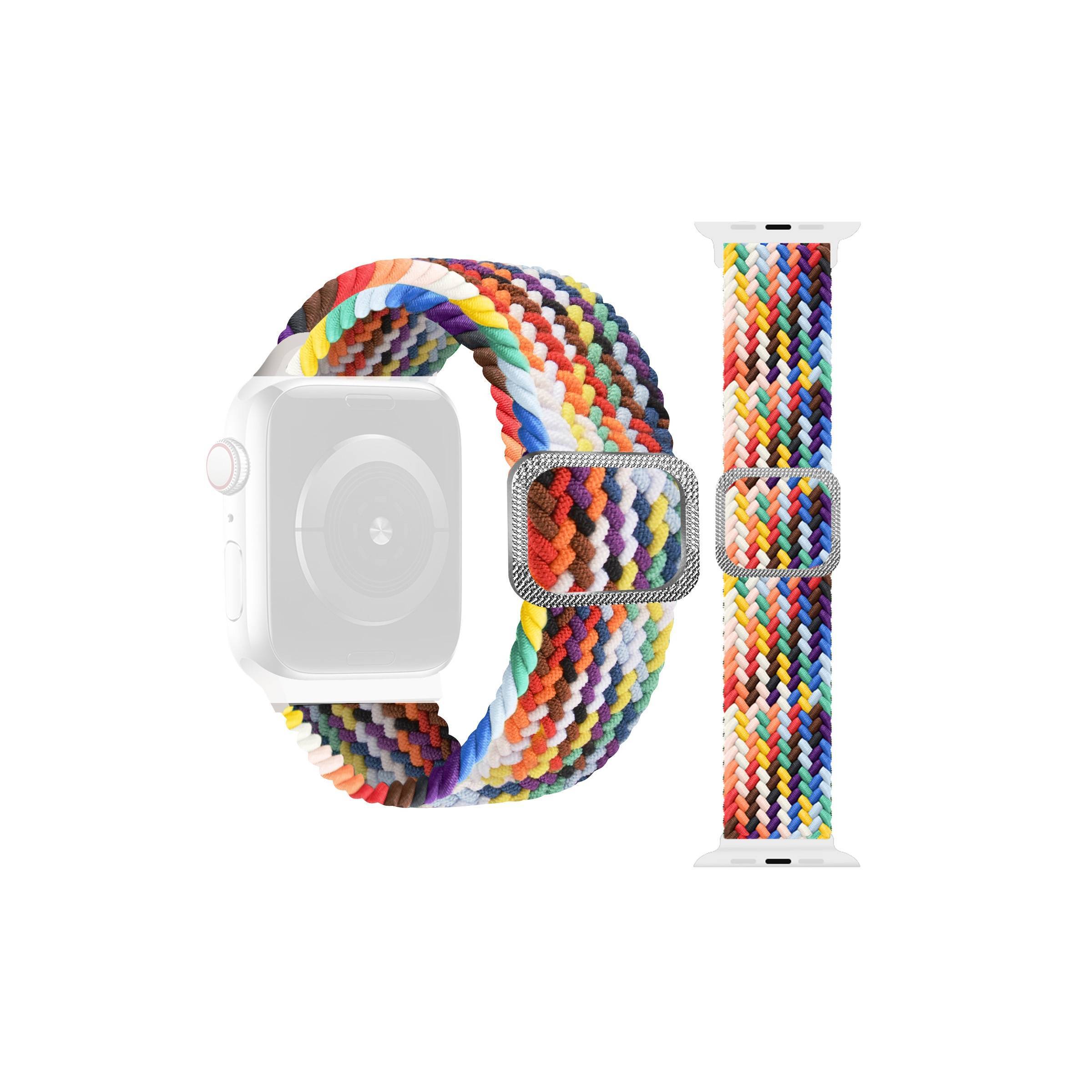 Bilde av Apple Watch Justerbar Elastisk Flettet Stropp 38/40/41 Mm - Rainbow
