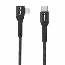 CYNOVA Lightning til USB-C kabel med bøy 65 cm - svart vevd