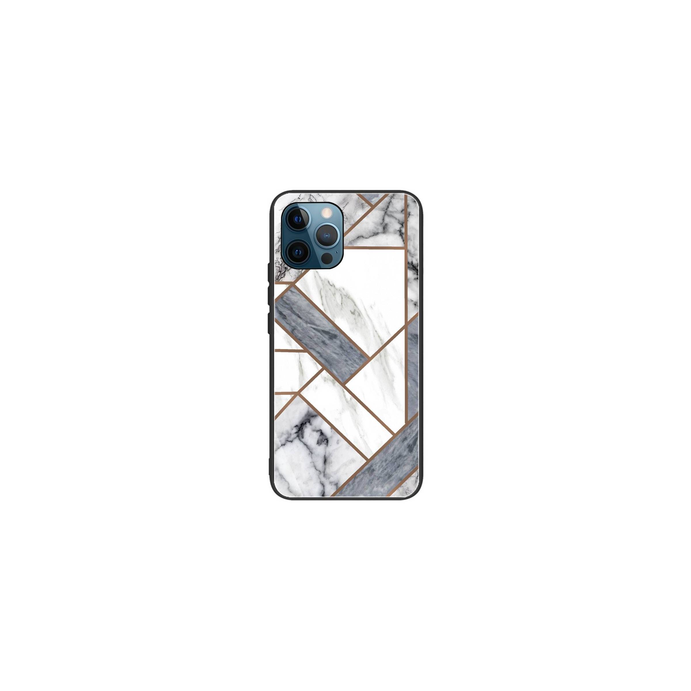 Bilde av Iphone 13 Pro Deksel 6.1" Med Marmormønster - Hvit/grå