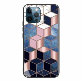 iPhone 13 Pro deksel 6.1" med marmormønster - Blå/rosa/svart