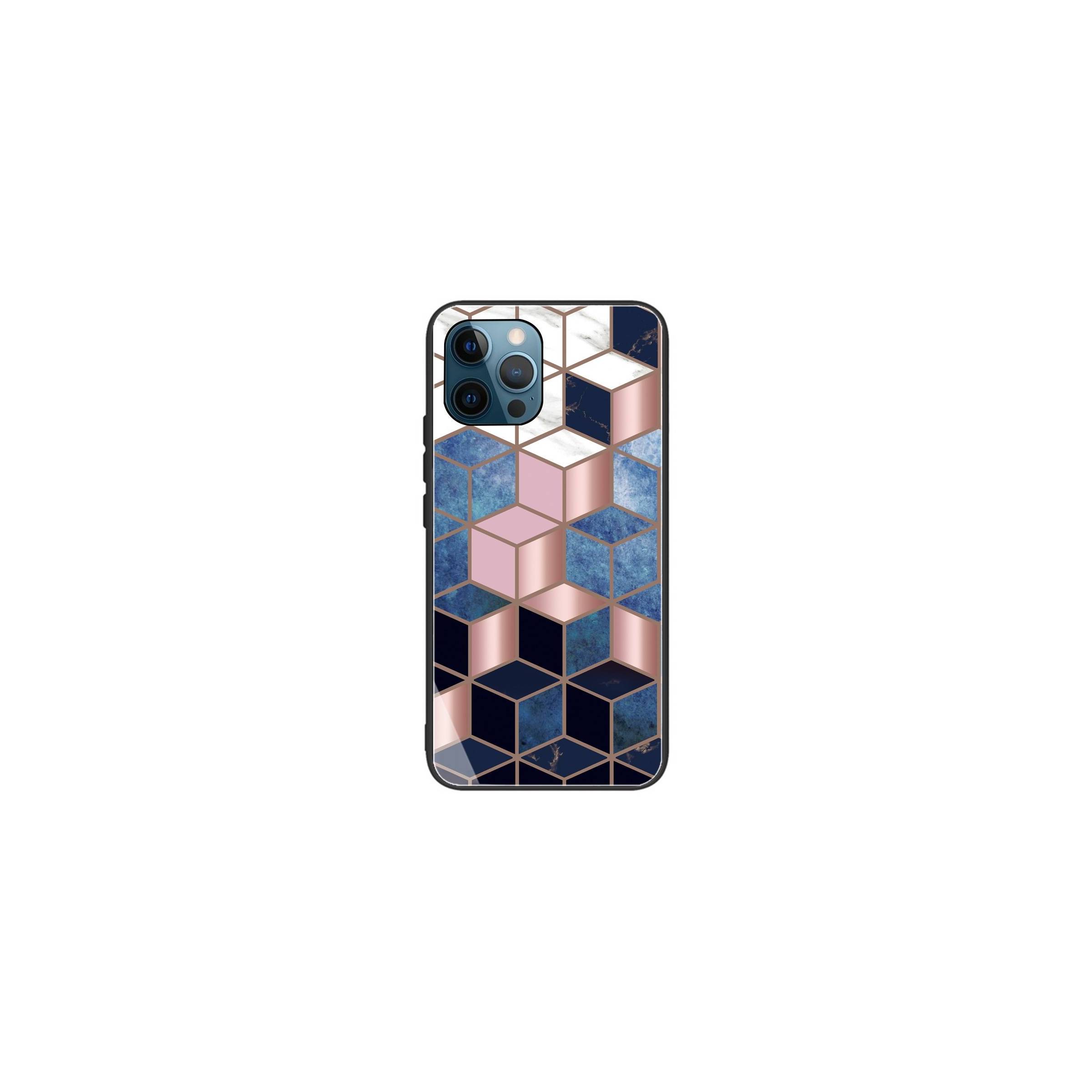 Bilde av Iphone 13 Pro Deksel 6.1" Med Marmormønster - Blå/rosa/svart