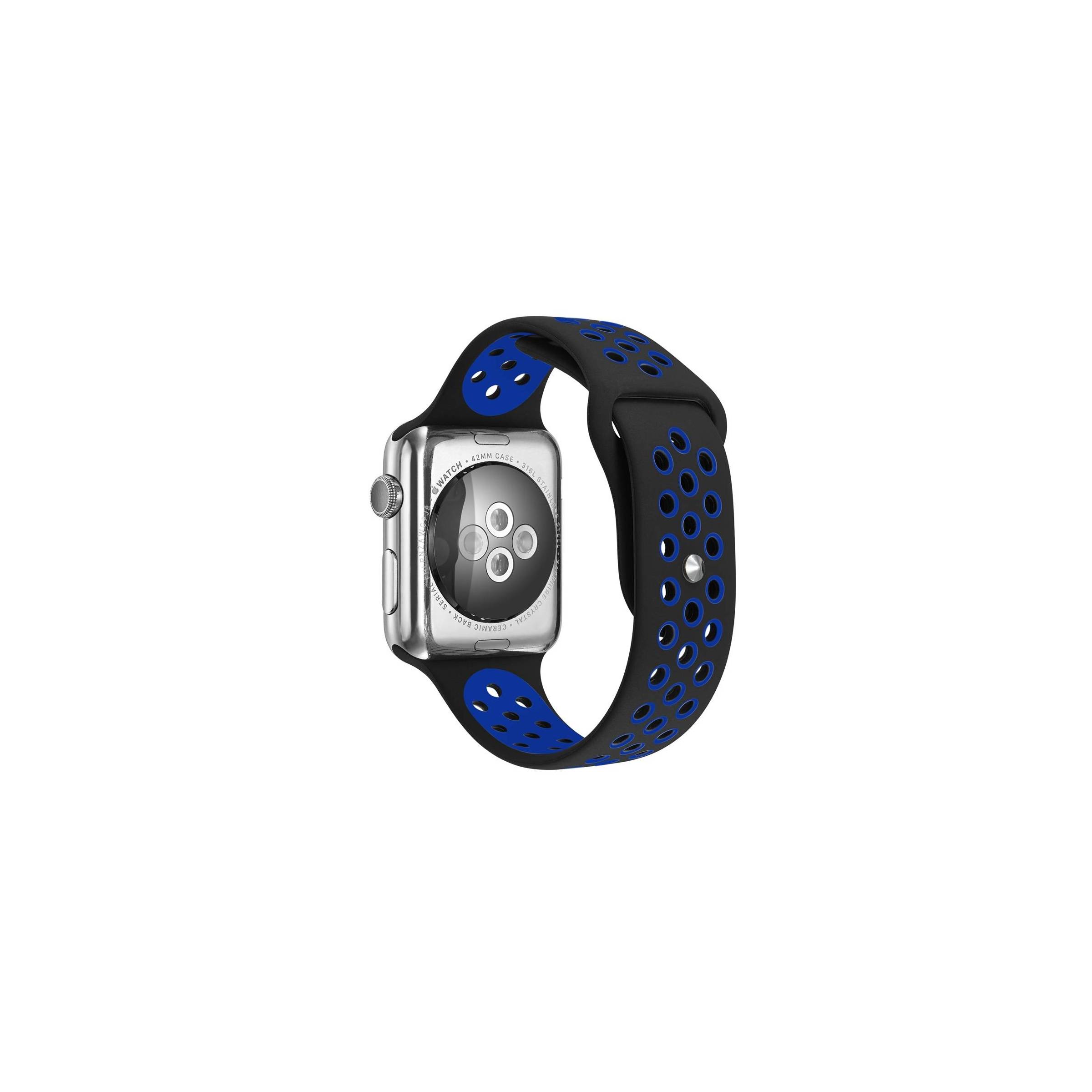 Bilde av Apple Watch Stropp I Silikon - Egnet For Sport, Størrelse 42mm, Farge Mørke Blå