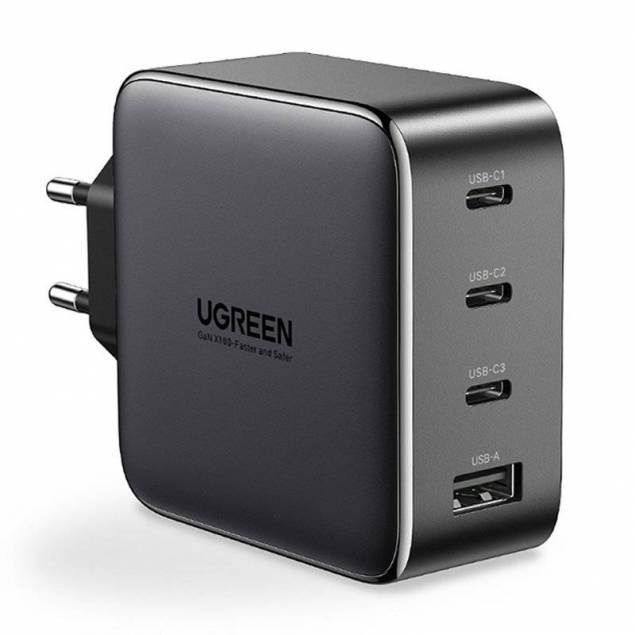 Ugreen GaN X 4-porter PD3.0 QC4+ 100W 3xUSB-C og 1xUSB-A Mac-lader