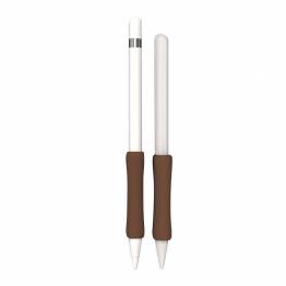 Apple Pencil ergonomisk silikonfingergrep for blyant 1/2 - Brun