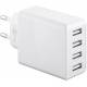 GooBay 4 porter USB-lader 30W - Hvit