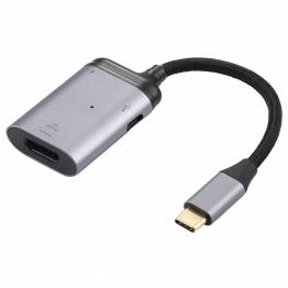 USB-C 4K 60 Hz HDMI Adapter + USB-C lading og data