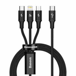 Baseus multiladerkabel USB-C for Lightning, USB-C og Micro USB