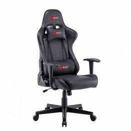 Sinox gaming stol i sort med røde sømmer for erfarne