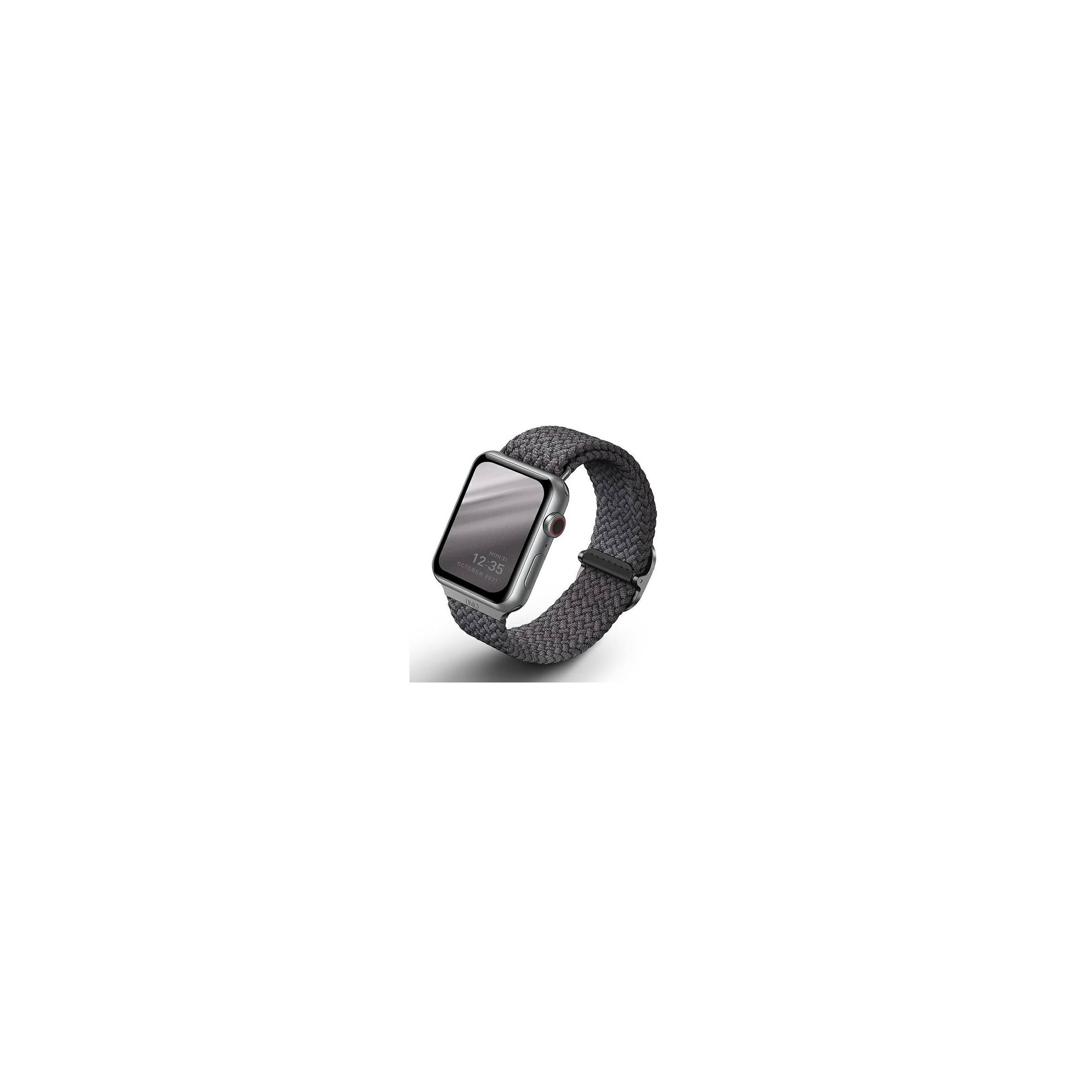 UNIQ Aspen Apple Watch flettet stropp 38/40/41/42mm – Koksgrå