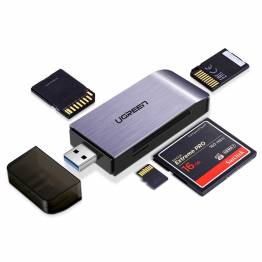  4-i-1 USB 3.0-kortleser (SD, CF, microSD, MS) fra Ugreen