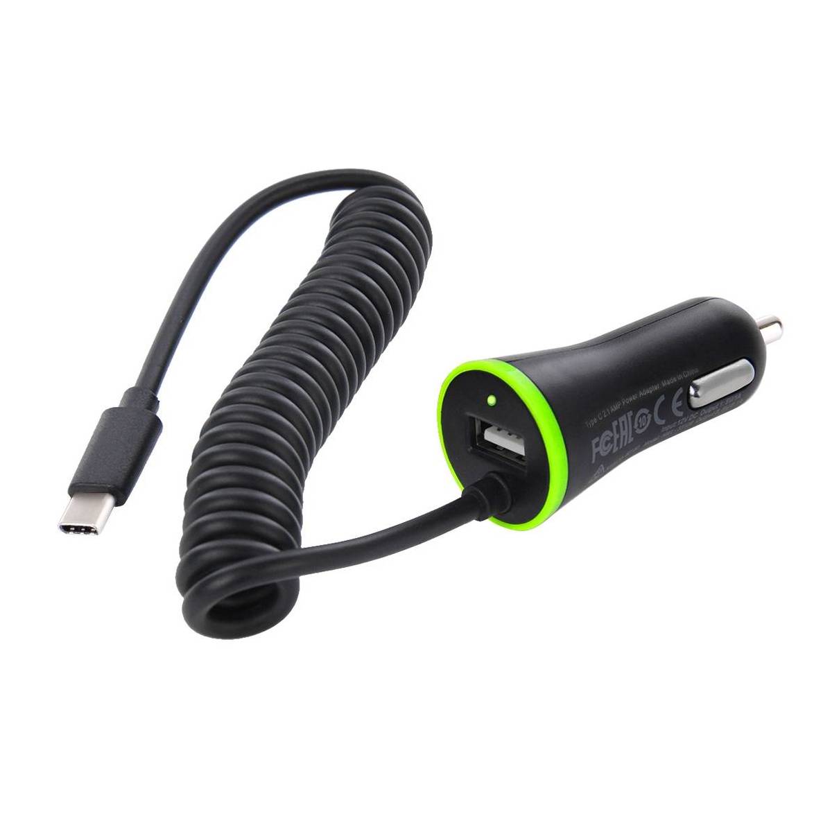 Haweel USB c lader for bil Mackabler.no fra Haweel Dobbel USB billader (10W) Mackabler.no fra 3SIXT