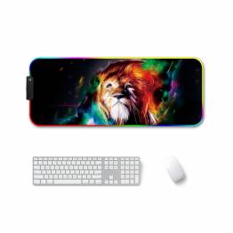  Stor musematte med RGB lys i kanten 80 x 30 cm - Løve
