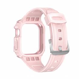  Stropp og deksel i ett for Apple Watch 40/41mm - Pink/Rose Pink