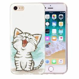  iPhone 7/8/SE 20/22 selvlysende deksel - Glad kattunge