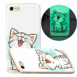 iPhone 7/8/SE 20/22 selvlysende deksel - Glad kattunge