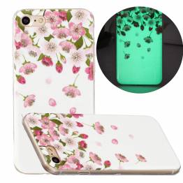 iPhone 7/8/SE 20/22 selvlysende deksel - Kirsebærblomster