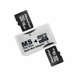  Dual micro SD til MS PRO Duo-kortadapter