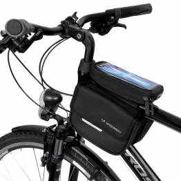 Wozinsky vanntett pannier sykkelveske m iPhone-holder for rammen - 1,5l