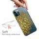 Beskyttende iPhone 13 Pro deksel - Gjennomsiktig med gullblomst