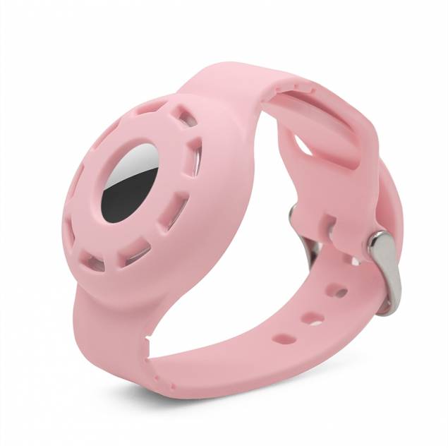 AirTag armbånd for barn i silikon - Rosa