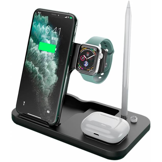 4-i-1 trådløs lader for iPhone, AirPods, Pencil 1 og Apple Watch
