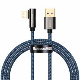 Baseus Legend robust vevd gamer Lightning-kabel m vinkel - 1m - Blå