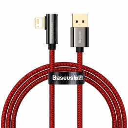 Baseus Legend robust vevd gamer Lightning-kabel m vinkel - 1m - Rød