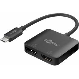 Goobay USB-C til HDMI og DisplayPort-adapter 2x 4K@60Hz