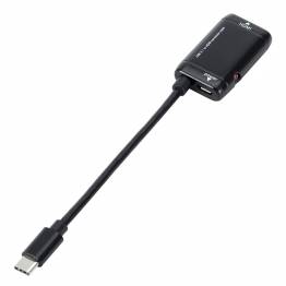 USB-C 3.1 MHL til HDMI 1080p HD-adapter med MicroUSB for ekstra kraft